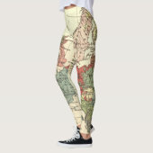 Leggings Europe Carte Pays Antique Mondiale (Gauche)