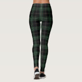 Leggings Everglade, Vert Celtique, Tarte Noir ; Plaid (Dos)