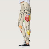 Leggings Évolutivité musicale ~ Ballons ~ Notes musicales ~ (Gauche)