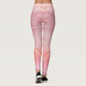 Leggings Excellente impression couleur marbre rose (Dos)