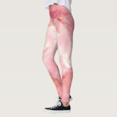 Leggings Excellente impression couleur marbre rose (Gauche)