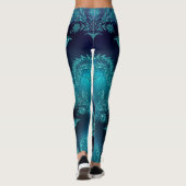 Leggings Excellente impression de tatouage bleu (Dos)