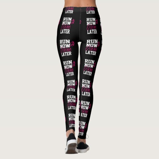 Leggings Exécuter maintenant vin plus tard (Dos)