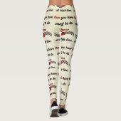 Leggings Exécution d'un Motif de typographie motivationnell (Dos)