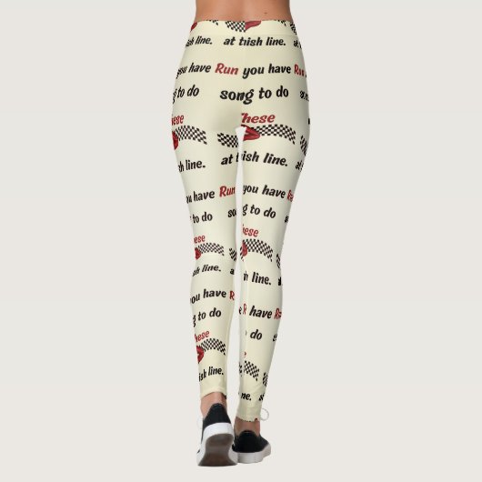 Leggings Exécution d'un Motif de typographie motivationnell (Dos)