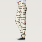 Leggings Exécution d'un Motif de typographie motivationnell (Gauche)