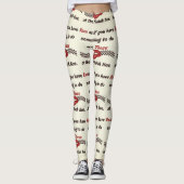 Leggings Exécution d'un Motif de typographie motivationnell (Devant)