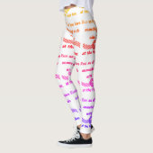 Leggings Exécution d'un Motif de typographie motivationnell (Gauche)