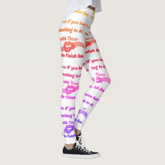Leggings Exécution d'un Motif de typographie motivationnell (Droite)