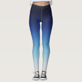 Leggings Exercice de dégradé Ombre bleu océan (Devant)