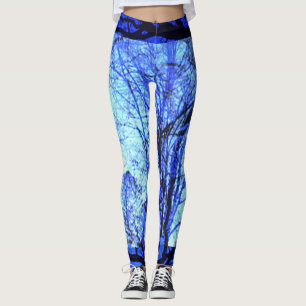 Leggings Exercice de qualité bleu clair et bleu foncé