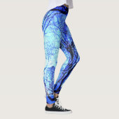 Leggings Exercice de qualité bleu clair et bleu foncé (Droite)