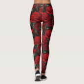 Leggings Exercice de yoga à thème œillet classique (Dos)