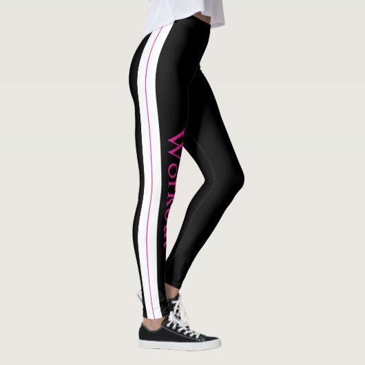 Leggings Exercice l Moderne séduisant l noir et blanc (Droite)