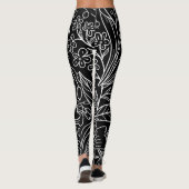Leggings Exercice minimal en noir et blanc (Dos)