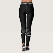 Leggings Exercice moderne noir blanc (Dos)