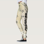 Leggings Exercice personnalisé motif étoiles (Gauche)