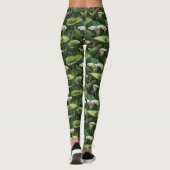 Leggings Exercice vert Fleurs de calla Fête des mères (Dos)