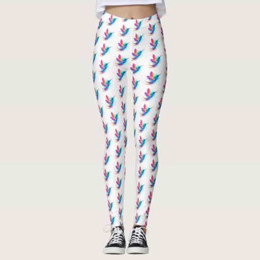 Leggings Exotic Rainbow Hummingbird (Devant)