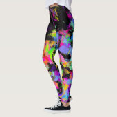 Leggings Explosion Abstraite de couleur de peinture aléatoi (Gauche)