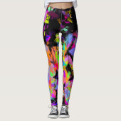 Leggings Explosion Abstraite de couleur de peinture aléatoi (Devant)