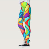 Leggings Explosion Abstraite florale (Gauche)