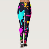 Leggings Explosion d'art éclaboussé (Dos)