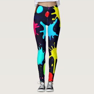 Leggings Explosion d'art éclaboussé
