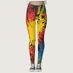Leggings Explosion d'art pop de style comique (10)