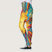 Leggings Explosion d'art pop de style comique (11) (Gauche)