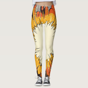 Leggings Explosion d'art pop de style comique (6)
