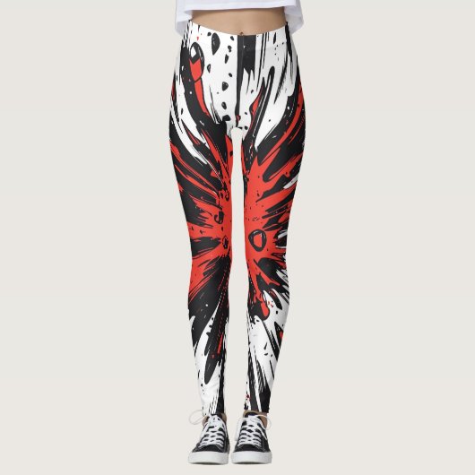 Leggings Explosion d'art pop de style comique (7) (Devant)
