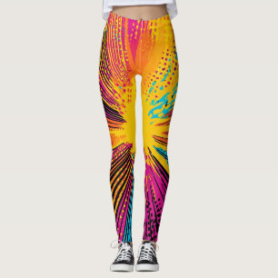 Leggings Explosion d'art pop de style comique (9)