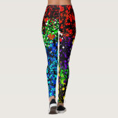 Leggings Explosion de couleur Peinture éclaboussure Mode éc (Dos)