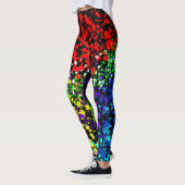 Leggings Explosion de couleur Peinture éclaboussure Mode éc (Gauche)
