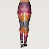 Leggings Explosion de fumée rose et orange (Dos)