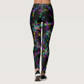 Leggings Explosion de géométrie néon : éclaboussure abstrai (Dos)
