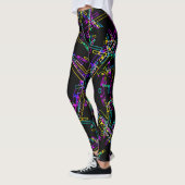 Leggings Explosion de géométrie néon : éclaboussure abstrai (Gauche)