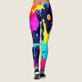 Leggings Explosion de peinture néon (Dos)