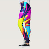 Leggings Explosion de peinture radiante (Gauche)