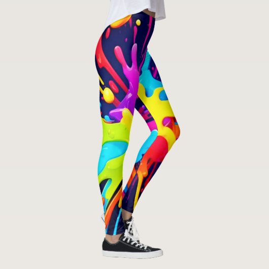 Leggings Explosion de peinture radiante (Droite)