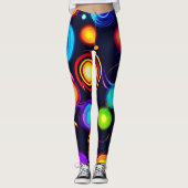 Leggings Explosion du cercle de néon (Devant)