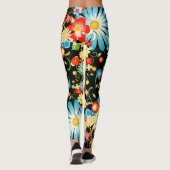 Leggings Explosion florale de couleur (Dos)