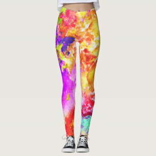 Leggings Explosions Abstraites de couleurs artistiques