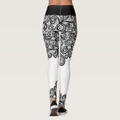 Leggings Express-toi robe nuptiale noire et blanche (Dos)