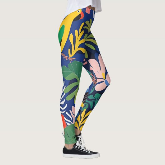 Leggings Expressionnisme perroquets Art Plante tropical (Droite)