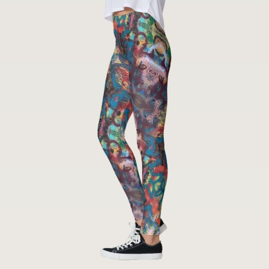 Leggings Expressionniste Abstrait (Gauche)