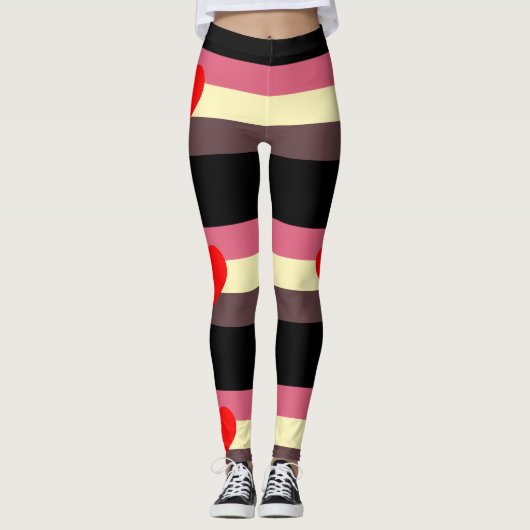 Leggings Extensible Guêtre-Superbe de drapeau de fierté de (Devant)
