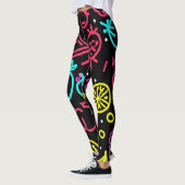 Leggings Extravagance de fruits de néon (Gauche)