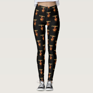 Leggings F Caw F Blague de poulet drôle Humour noir Sarcasm
